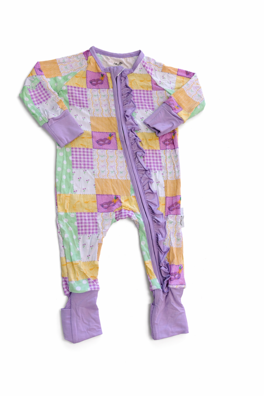 Mardi Gras Zip-up Pajama