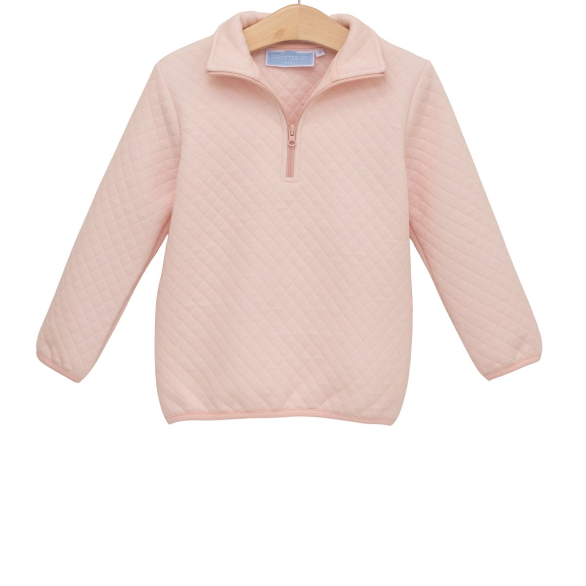 1/4 Zip Pink Quilted Pullover