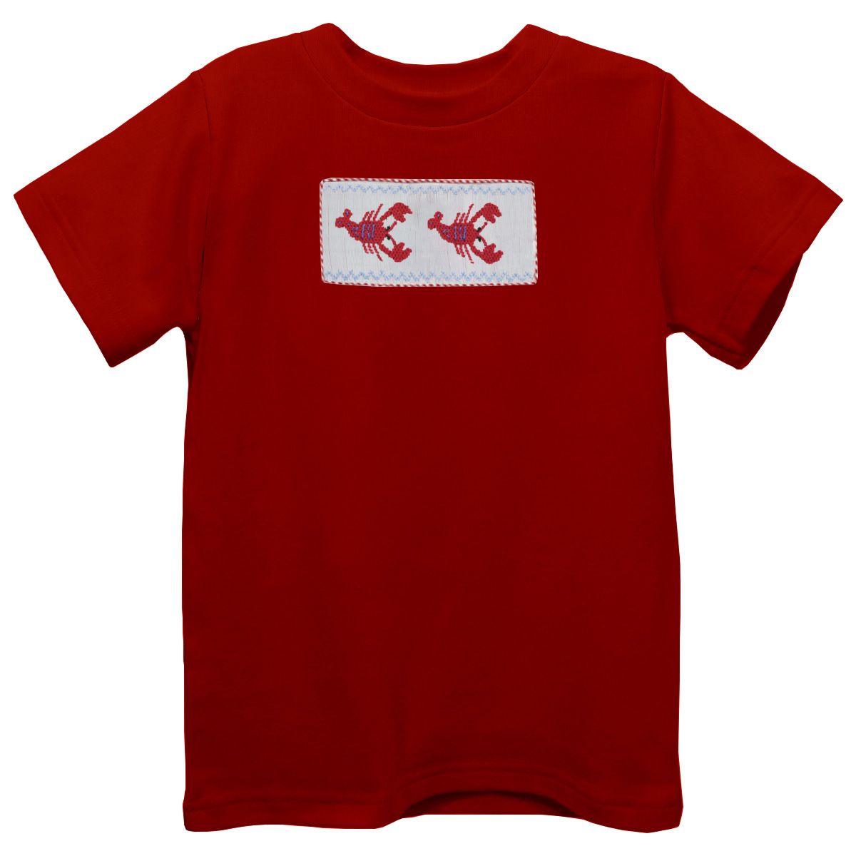 Red Crawfish Smocked Shirt