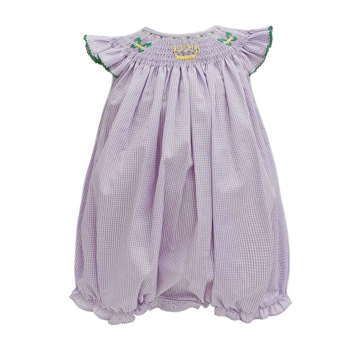 Lavender Smocked Crown Bishop Bubble