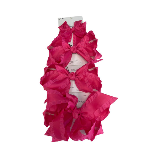 Hot pink ruffle bow