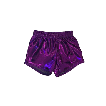 Purple Metallic Shorts