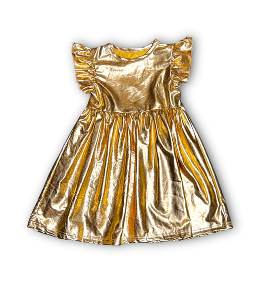 Gold metallic dress