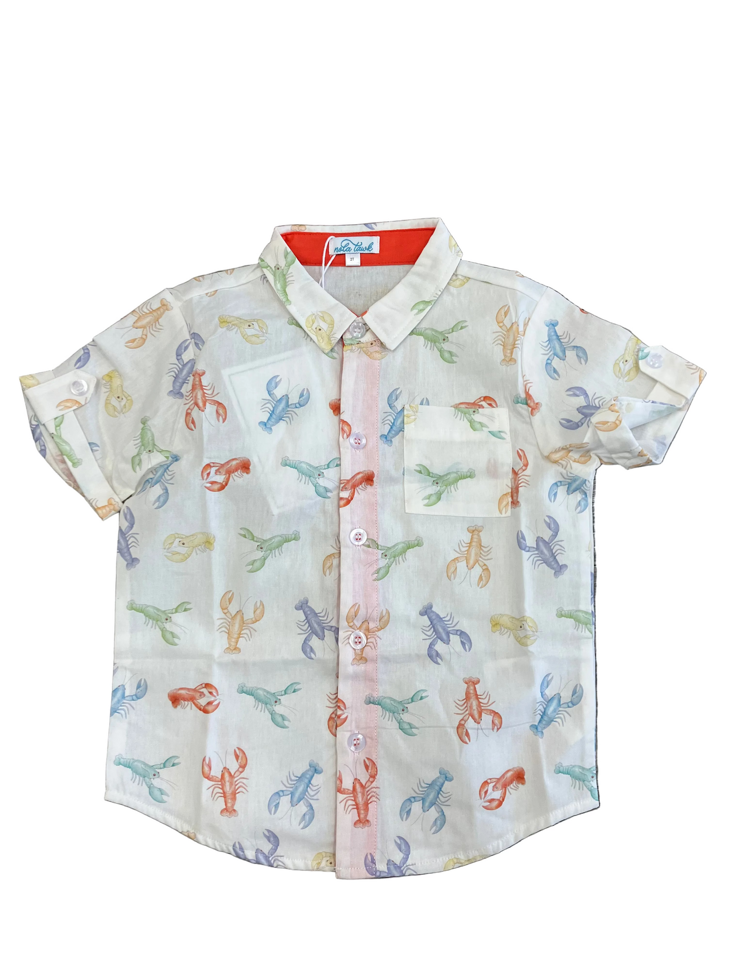 Colorful Claws Short Sleeve Collared Shirt