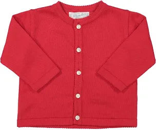 Red Classic  Knit Cardigan