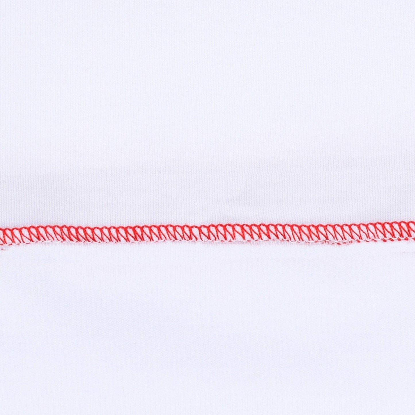 Red and White Collared Short Sleeve Bubble