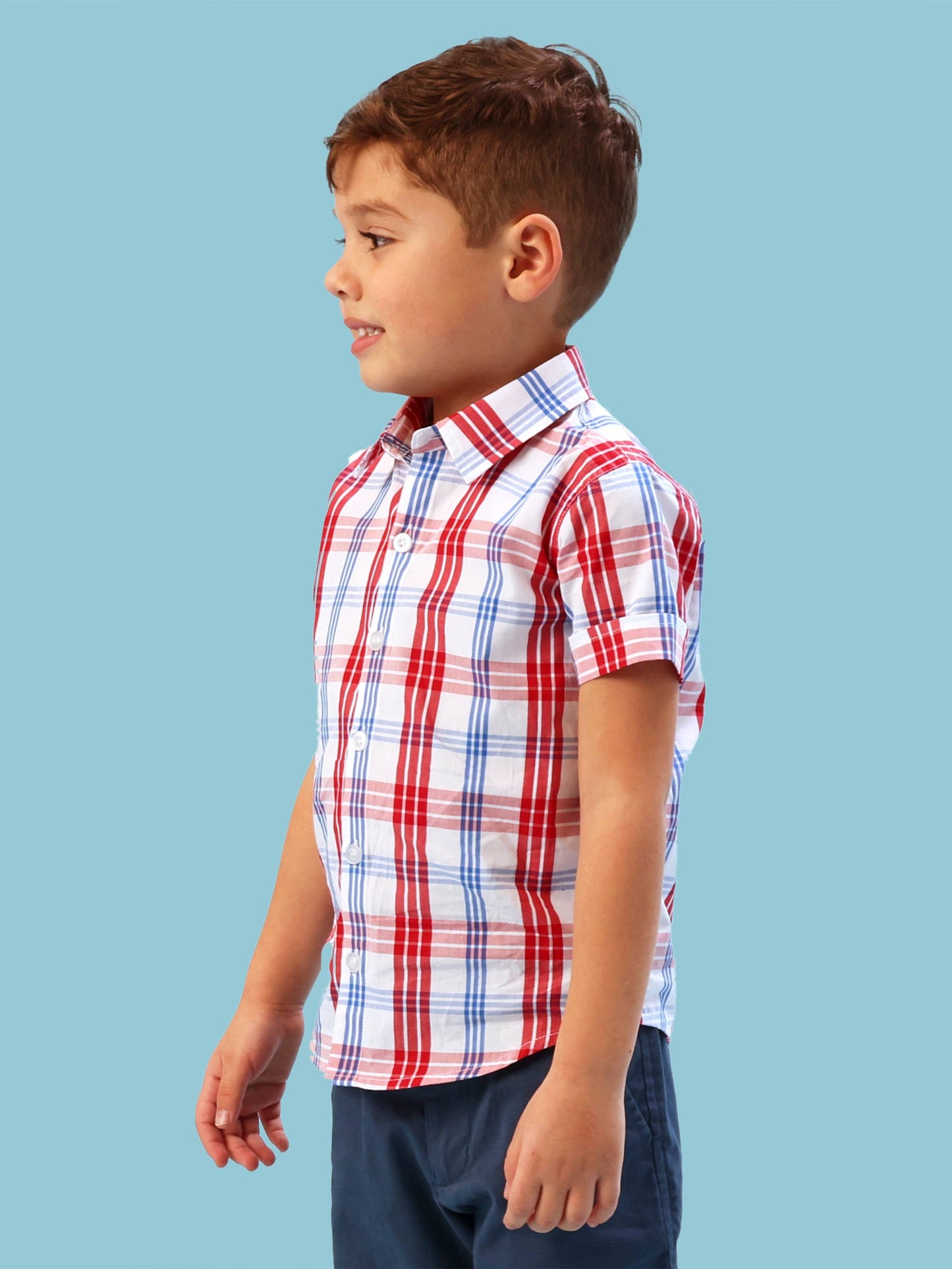 Lincoln Plaid Short Sleeve Button Down Shirt