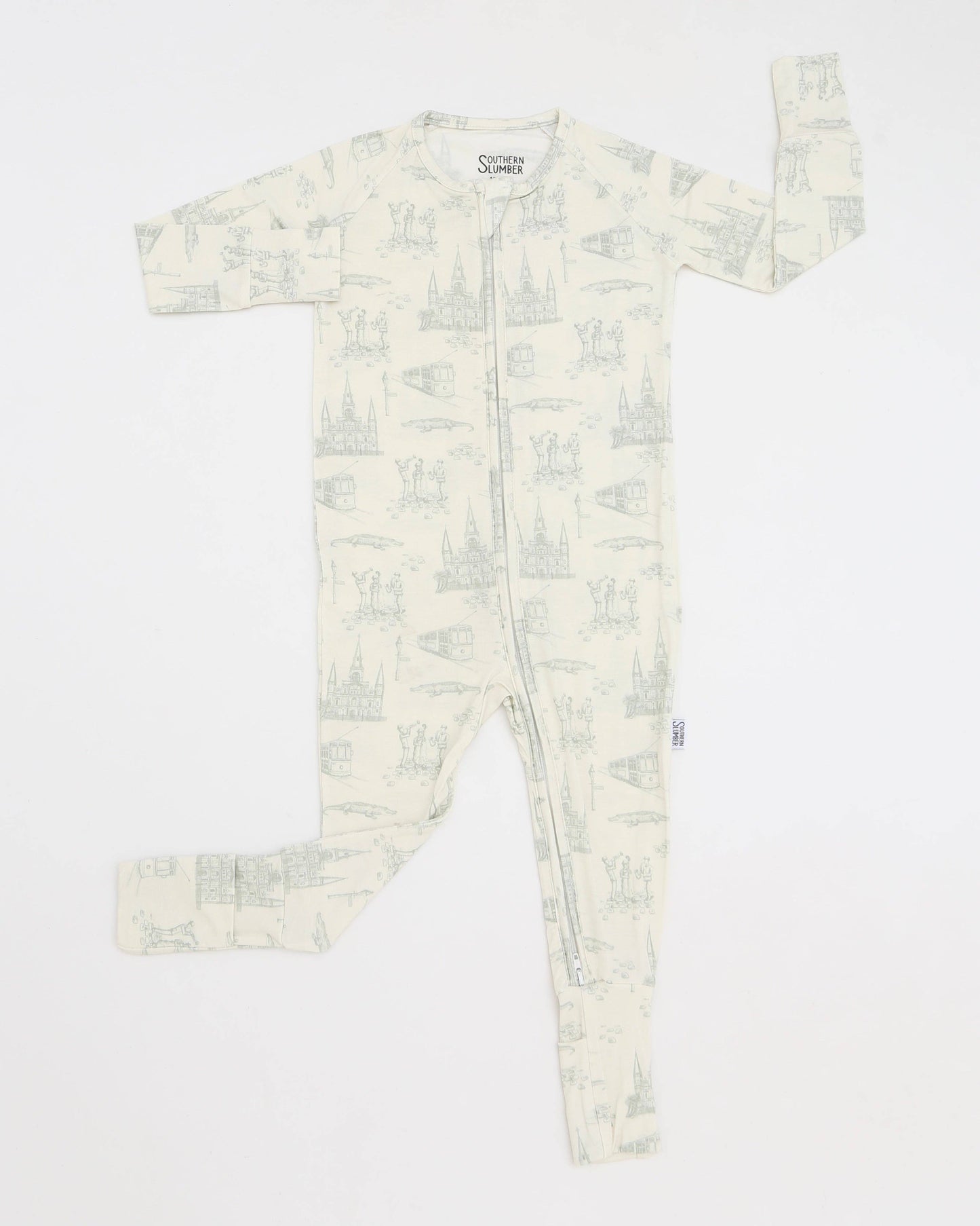 Sage Nola Toile Double Zipper Bamboo Sleeper