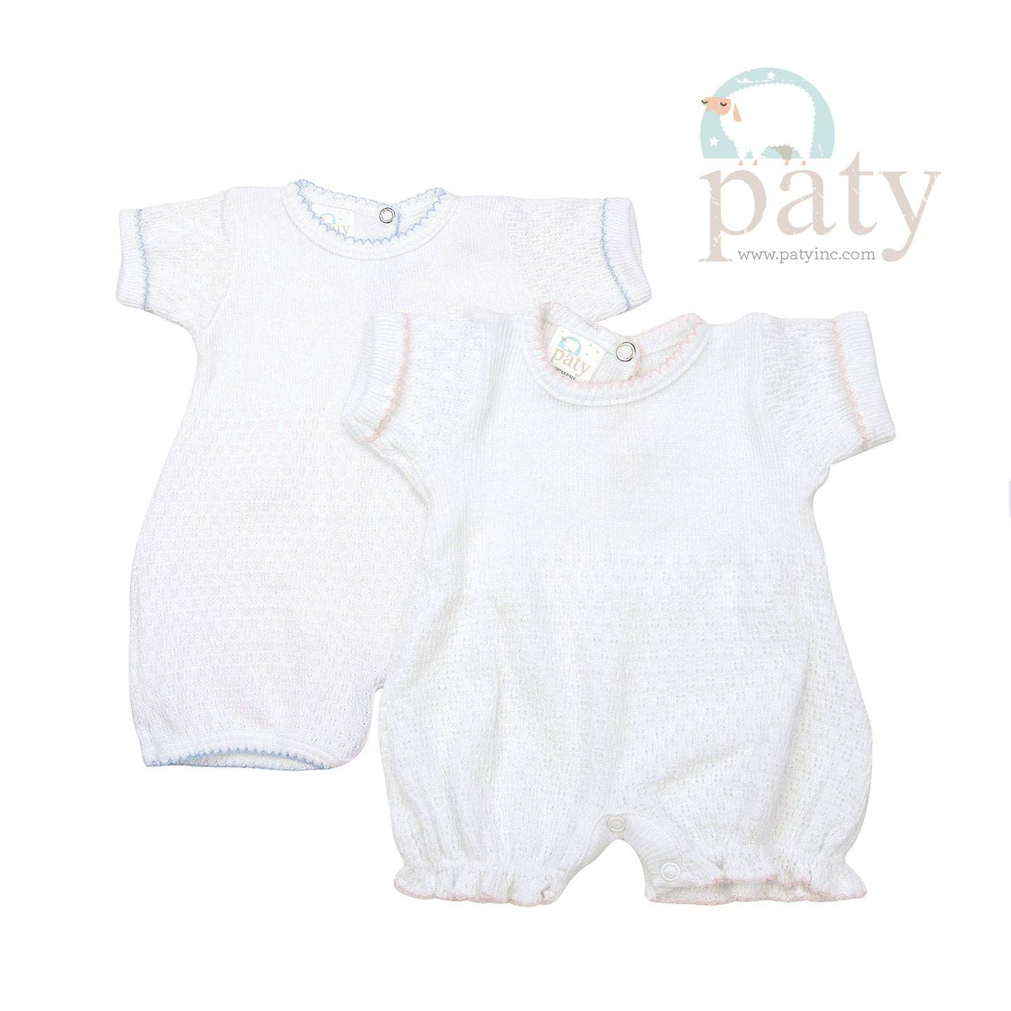 Paty Knit Bubble Blue Trim