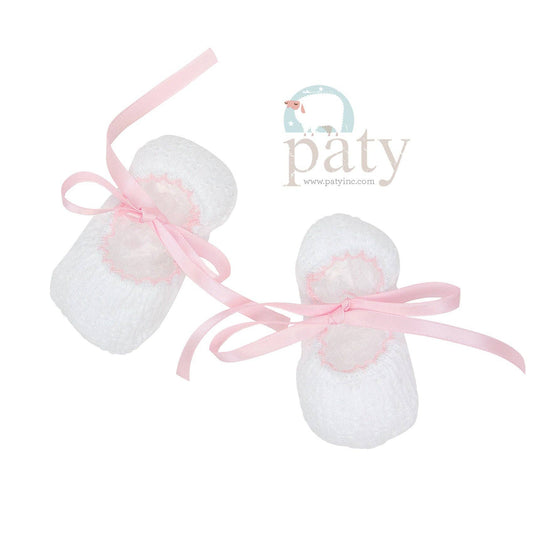 Paty Knit Ribbon Slippers 0-3 Month