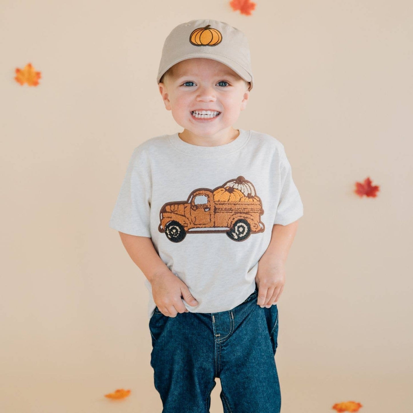 Fall Truck Patch Short Sleeve T-Shirt - Boys Clothing