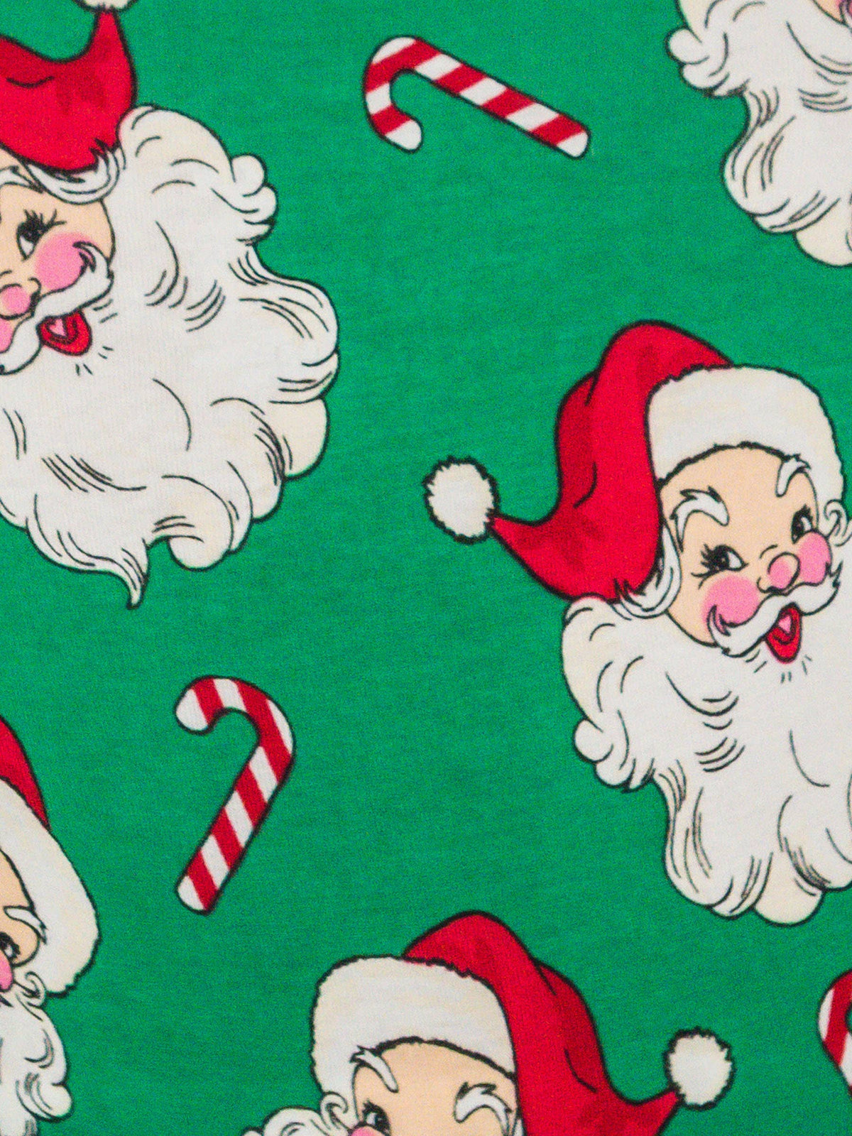 Green Santa Joy Long Sleeve Pajama Set