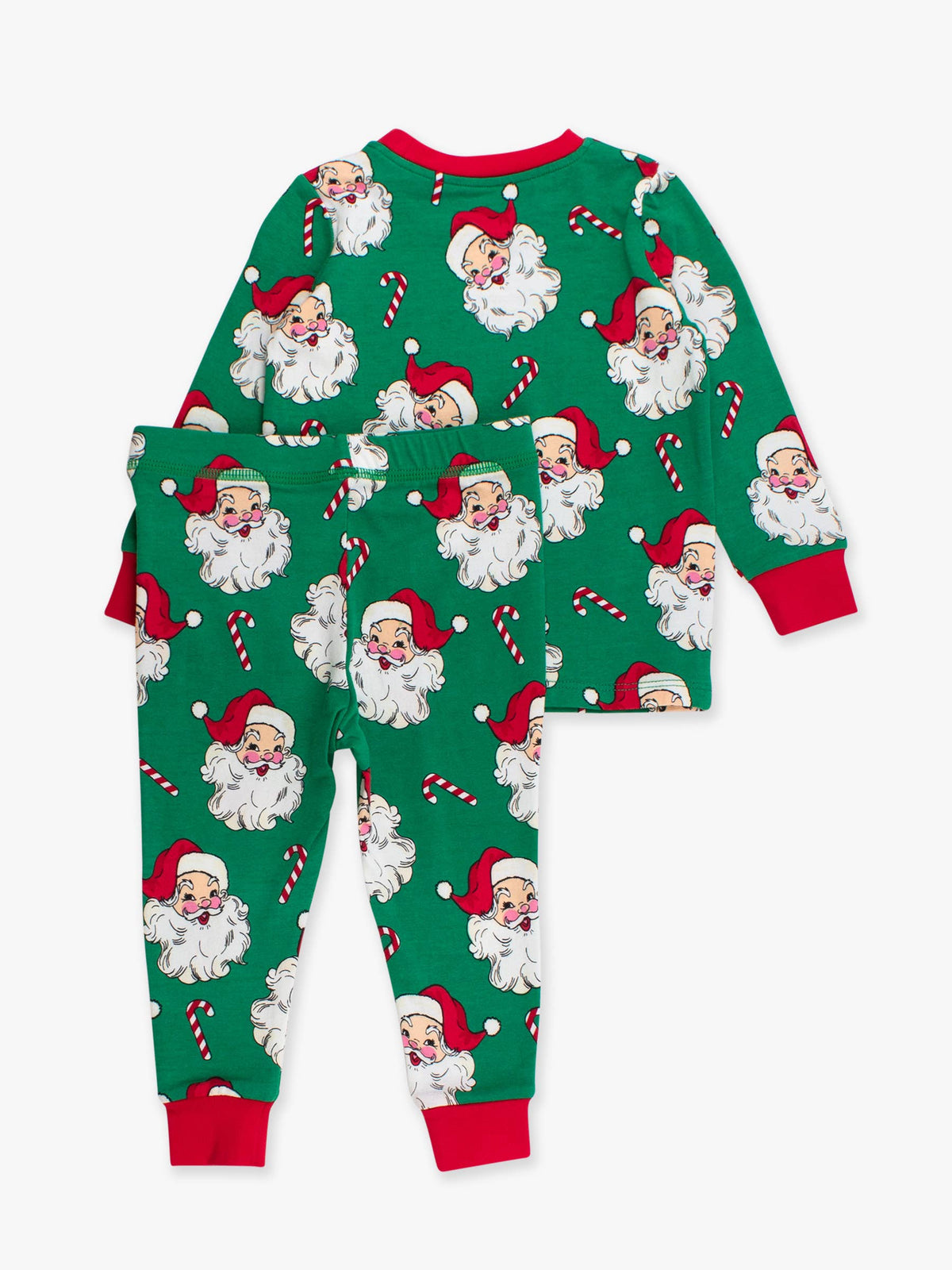 Green Santa Joy Long Sleeve Pajama Set