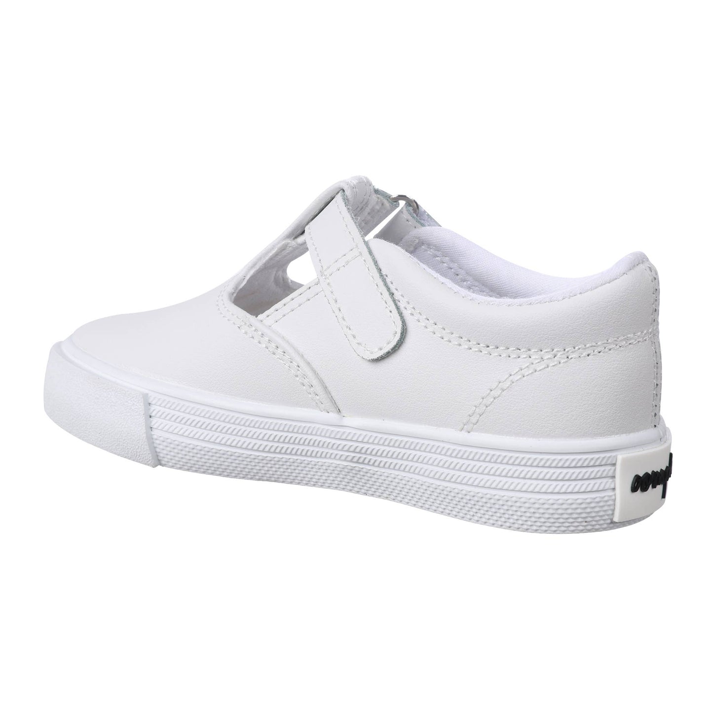 Khloe-White Leather T-Strap Shoe