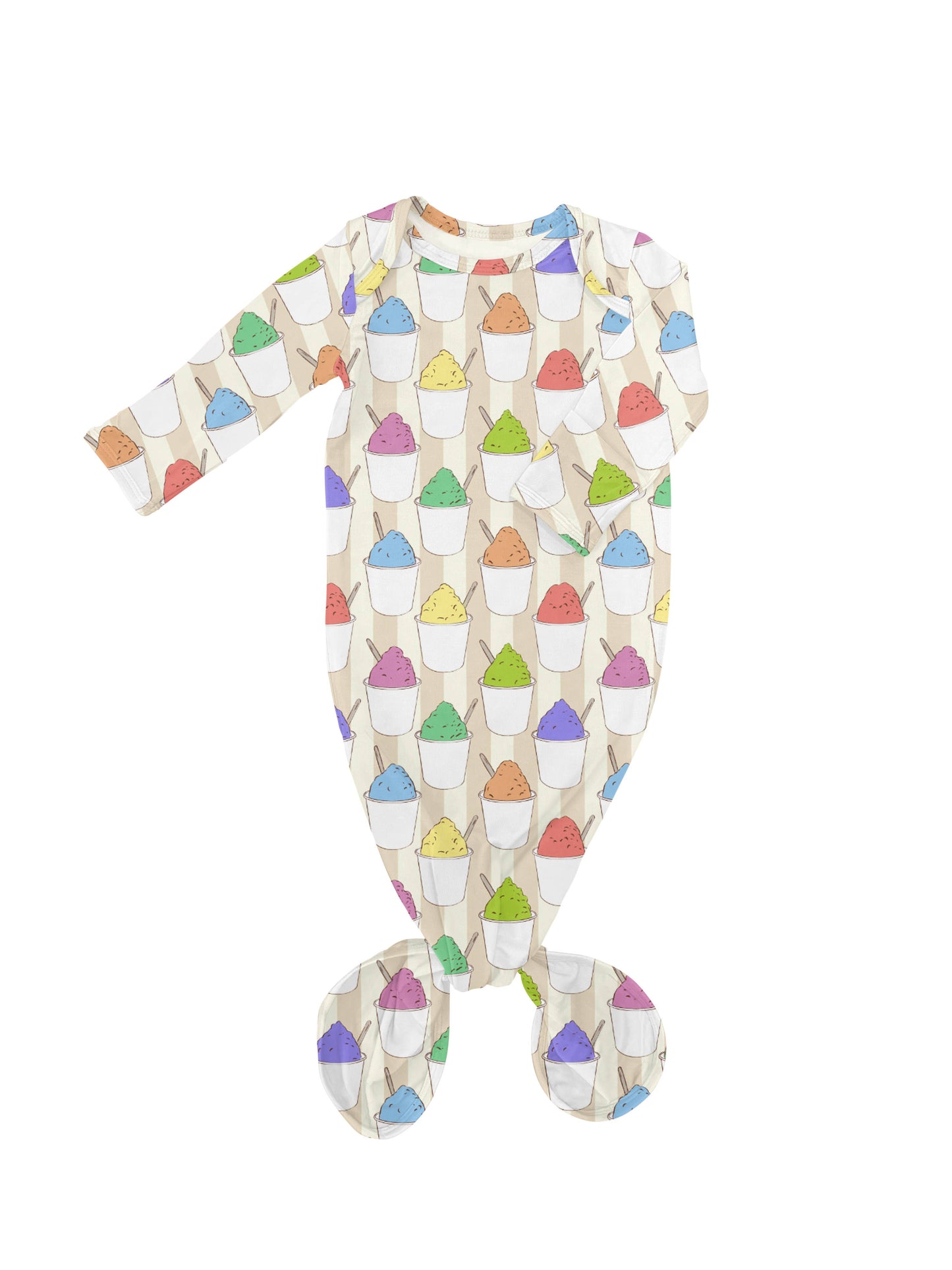 Snowballs Knotted  Gown 0/3m