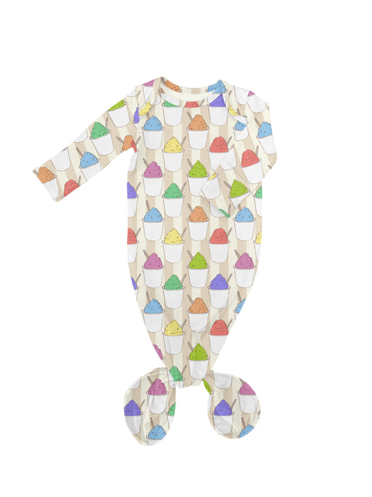 Snowballs Knotted  Gown 0/3m