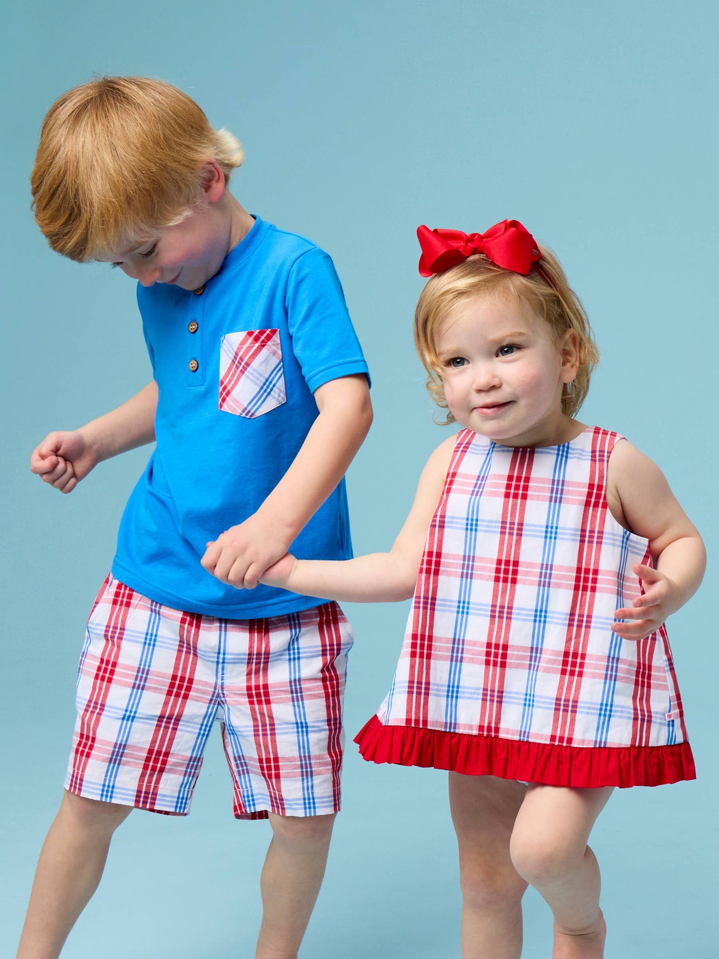 Lincoln Plaid Ruffle Swing Top & Bloomer Set