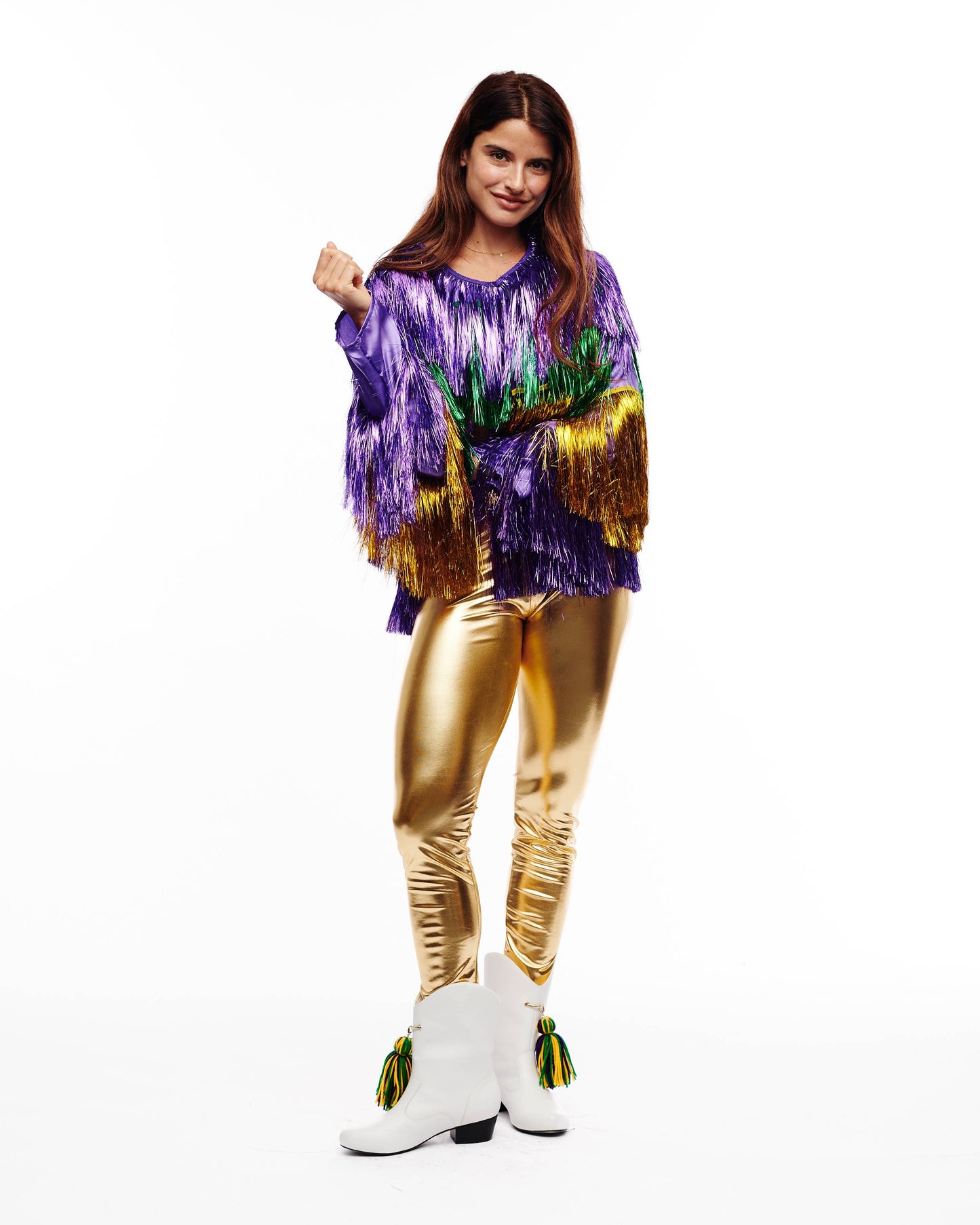 Mardi Gras Ladies Tinsel Jacket