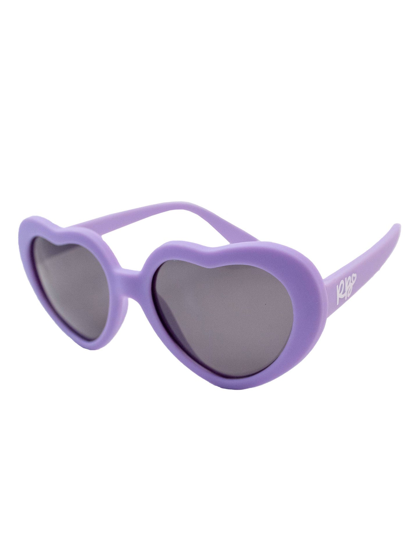 Girls Lavender Heart Shaped Sunglasses