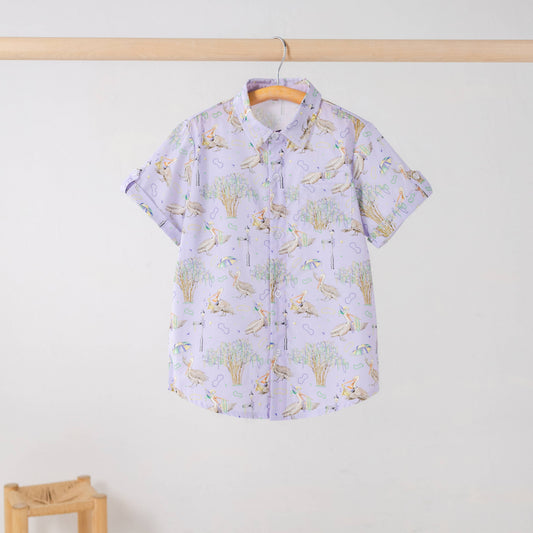 Feathers & Floats Short Sleeve Collared Shirt