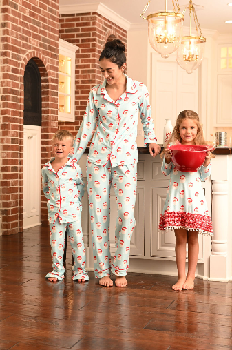 Vintage Santa Button Down Pajamas