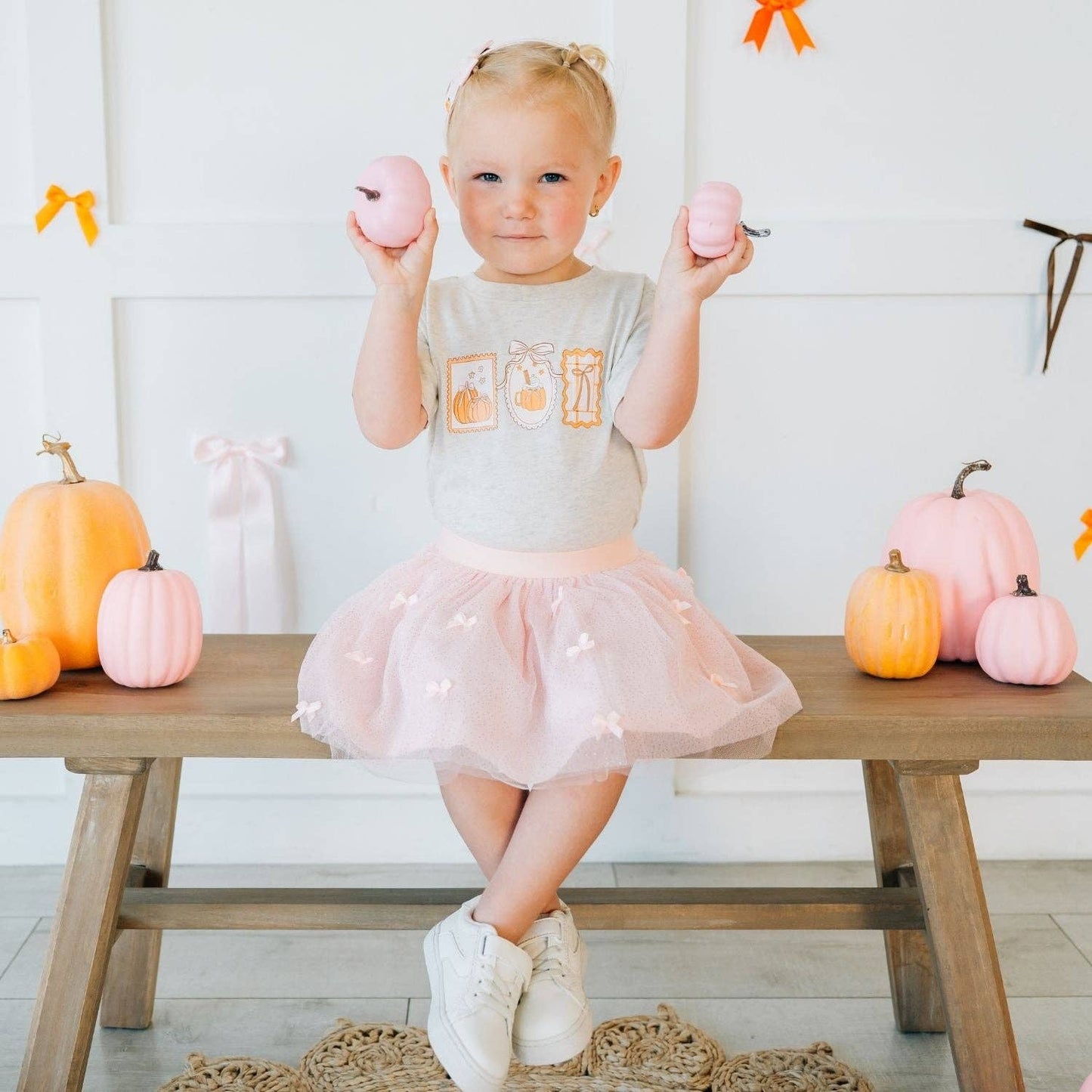 Pumpkin Cameo Short Sleeve T-Shirt - Kids Clothing Fall