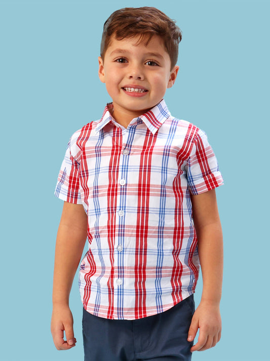 Lincoln Plaid Short Sleeve Button Down Shirt