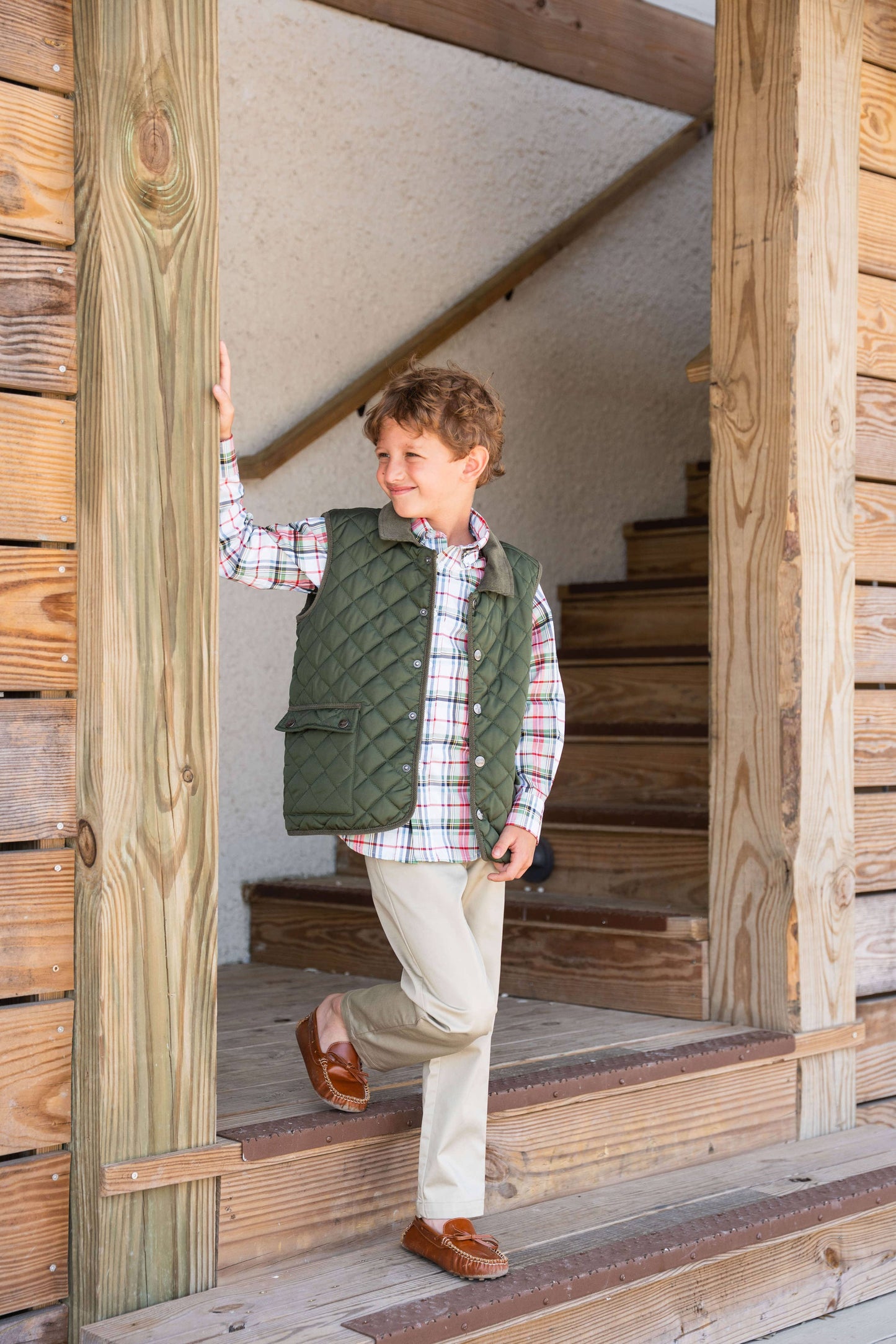 Derby Field Boys Vest Green