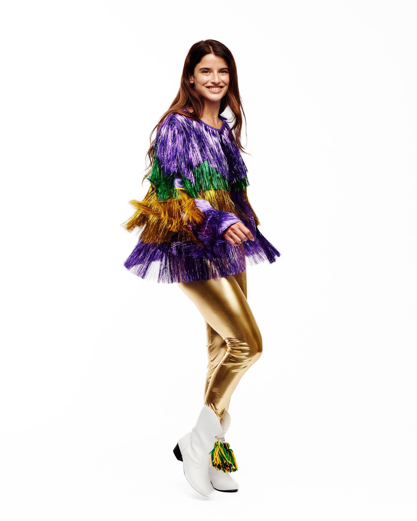 Mardi Gras Ladies Tinsel Jacket