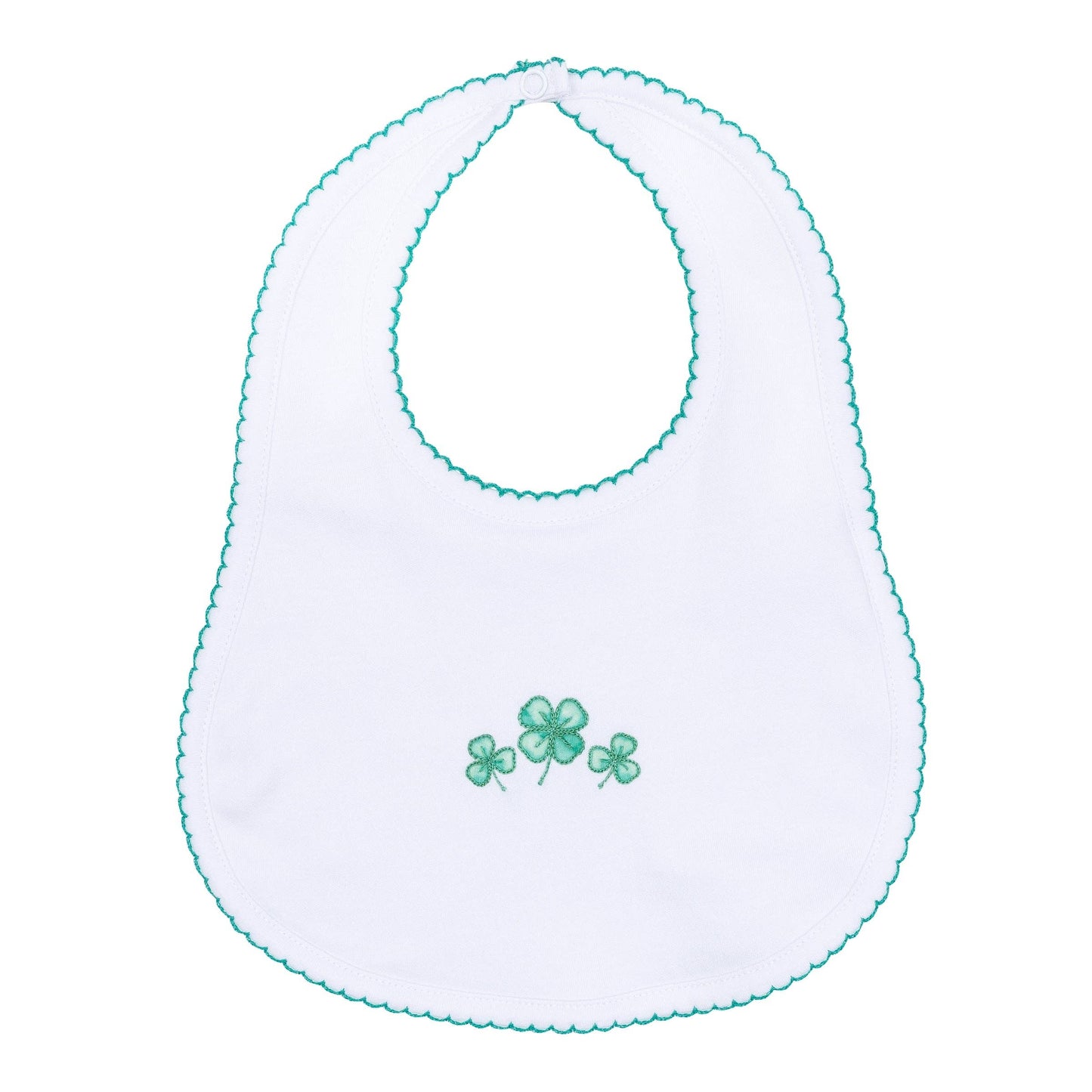 Lucky Little Ones Embroidered Bib - Green