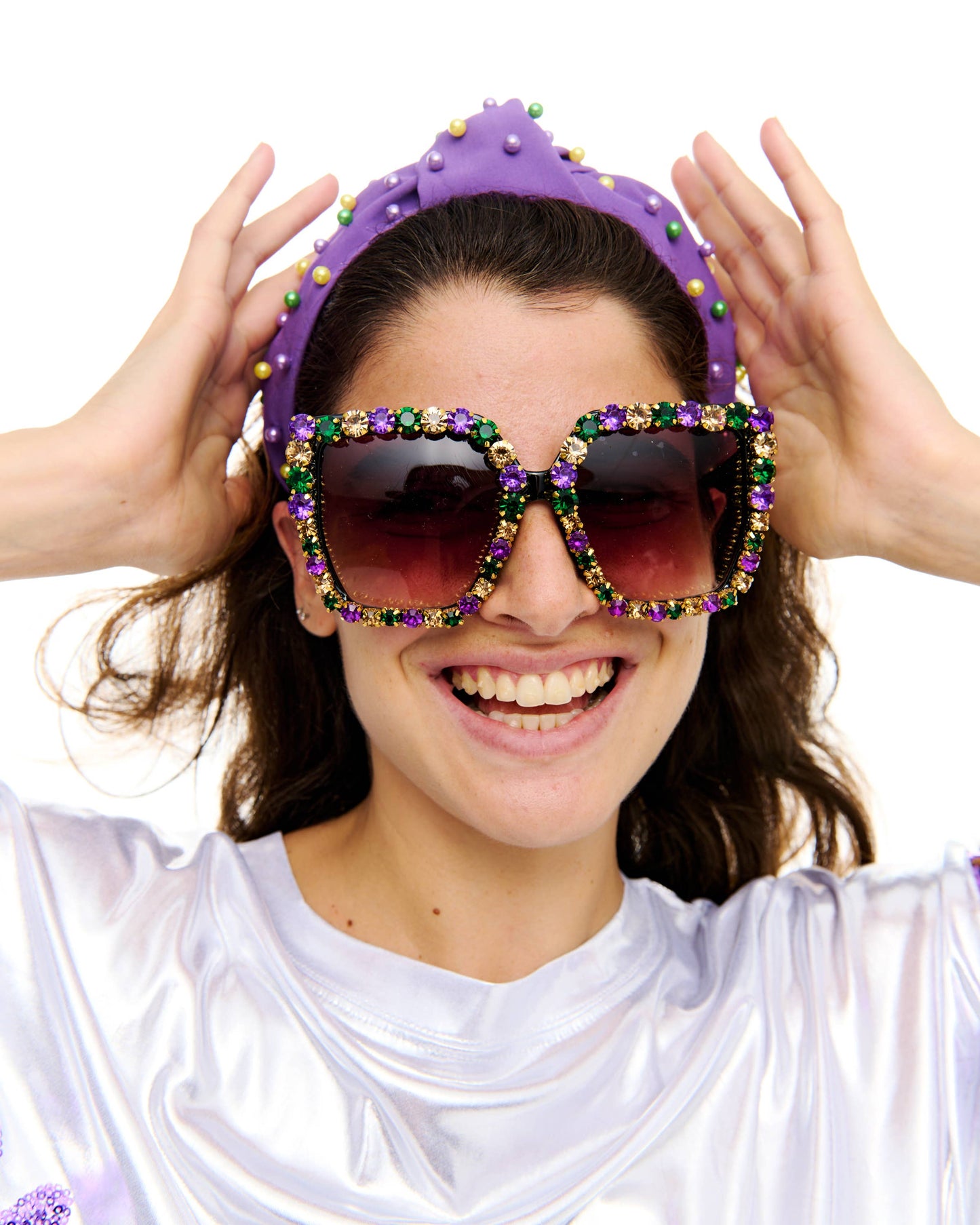 Mardi Gras Stone Sunglasses
