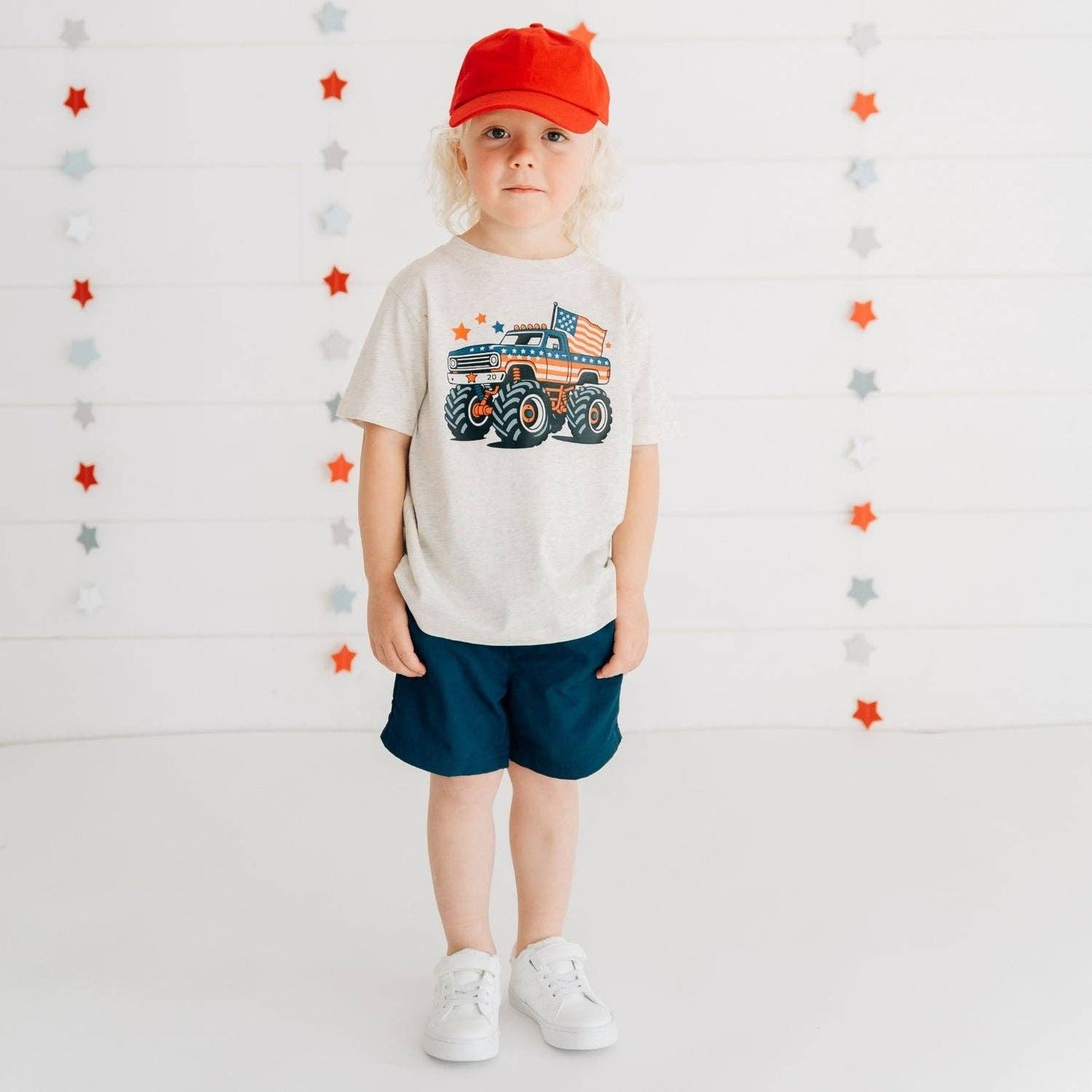 American Monster Truck Short Sleeve T-Shirt