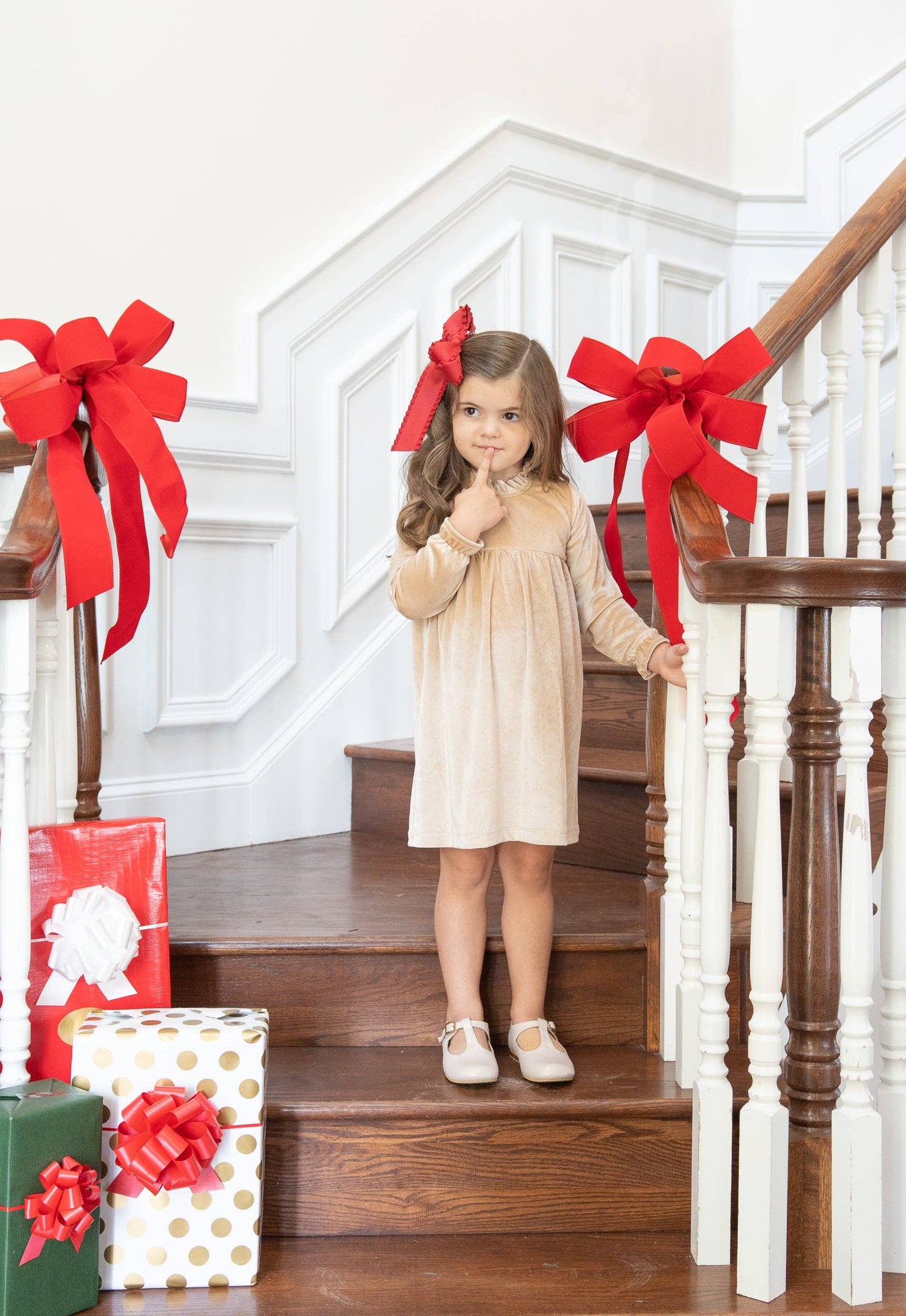 Kaitlin Champagne Velvet Dress