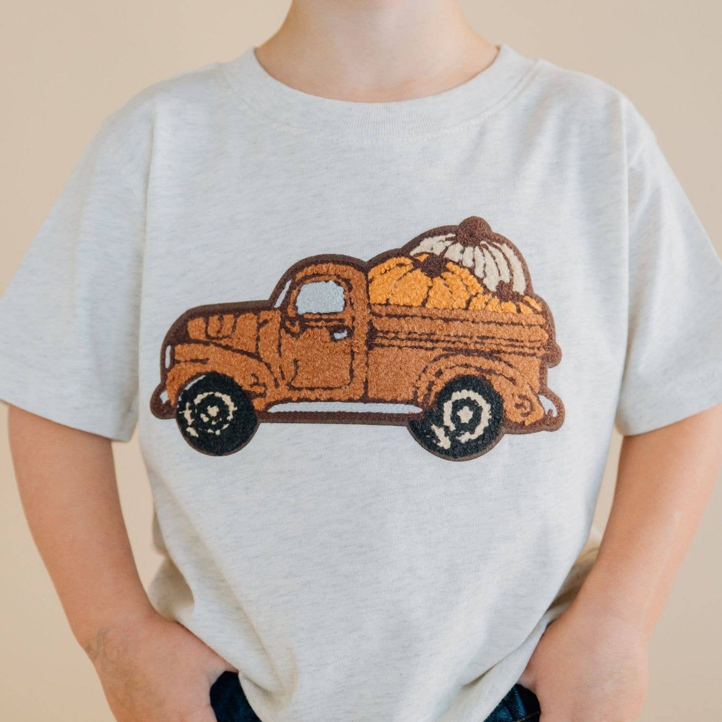 Fall Truck Patch Short Sleeve T-Shirt - Boys Clothing