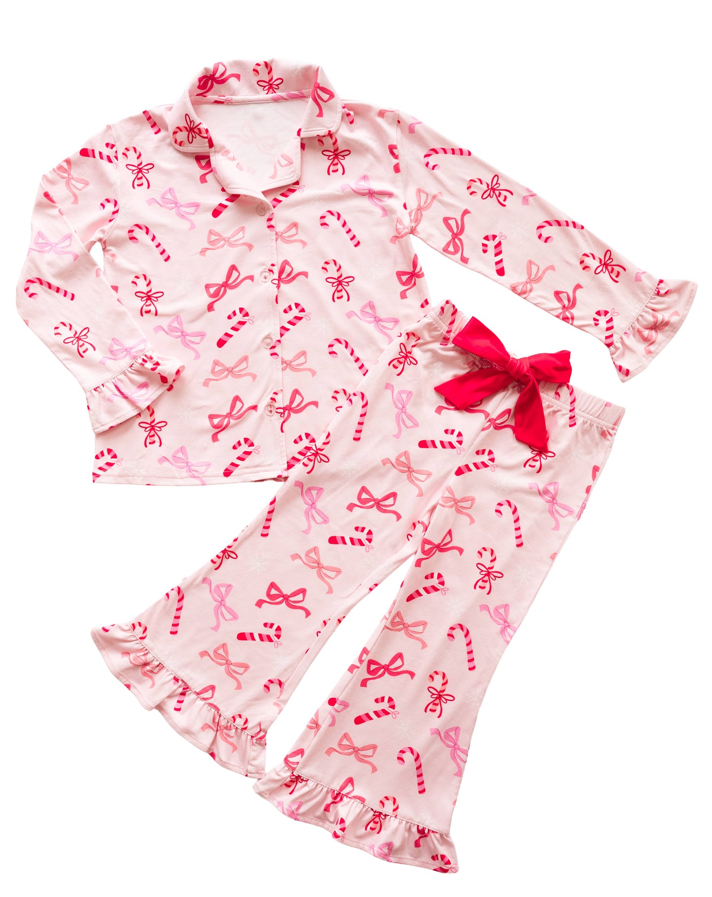 Peppermint Party Christmas Satin Lounge Set - Mommy and Me