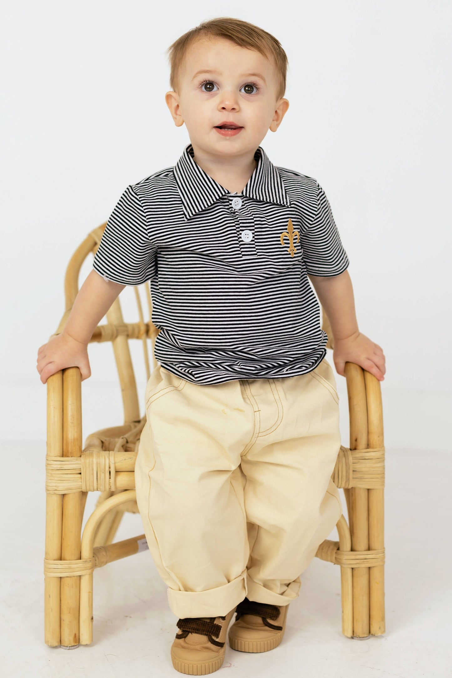 Gameday  Polo Saints Stripes