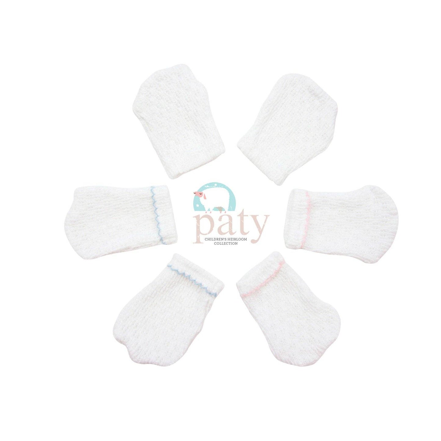 Paty Knit Mittens #188: Blue