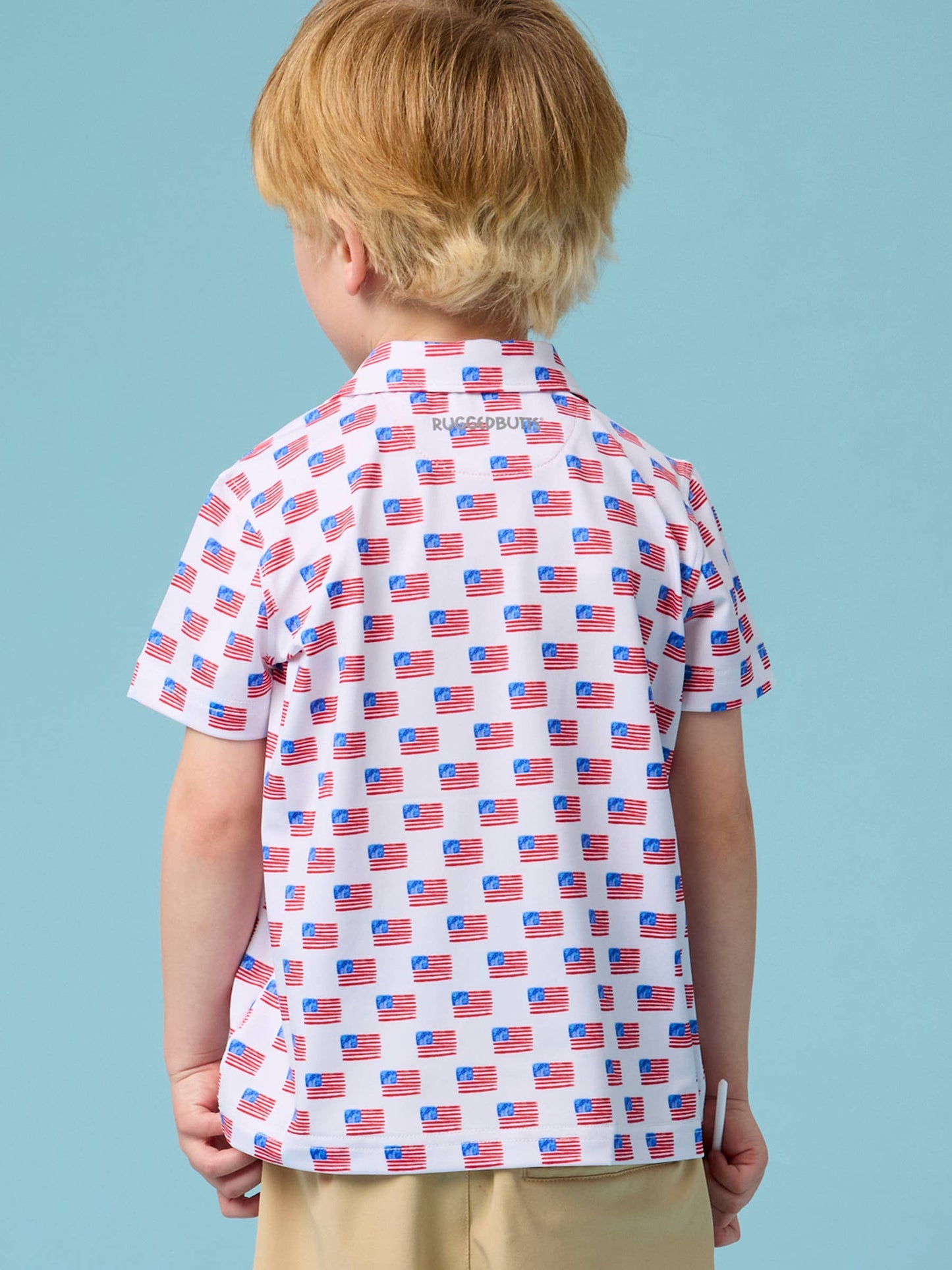 Freedom Flags Knit Short Sleeve Performance Polo