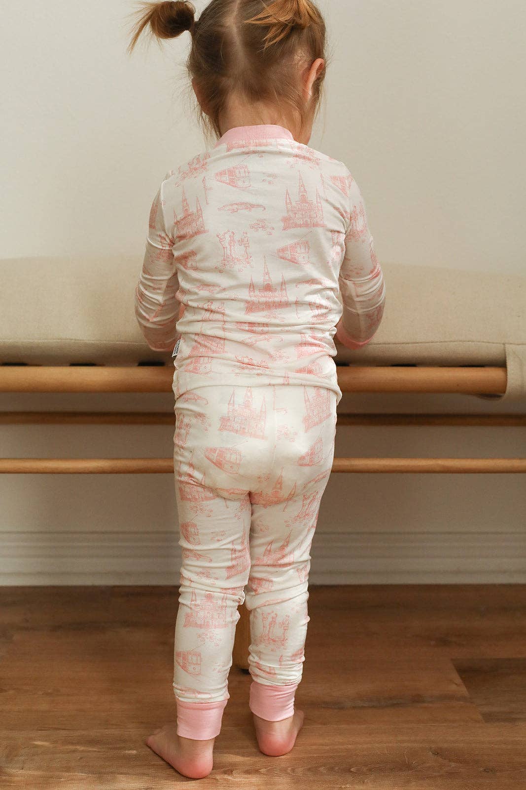 Nola Pink Toile 2 Piece Bamboo Pajama Set