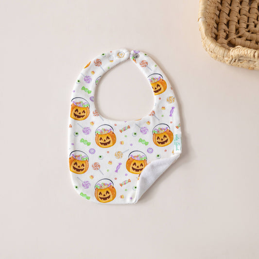No Tricks, Just Treats Organic Cotton Bib
