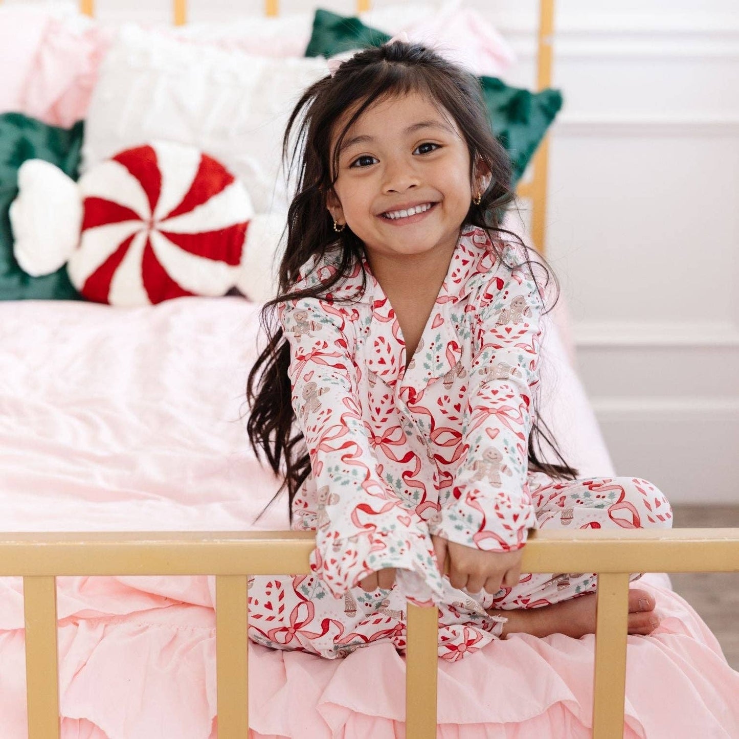 Gingerbread Trellis Christmas Lounge Set  - Mommy and Me