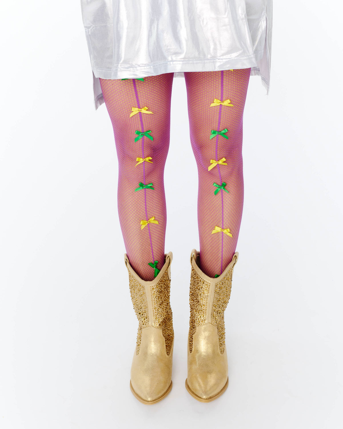 Mardi Gras Ribbon Tights