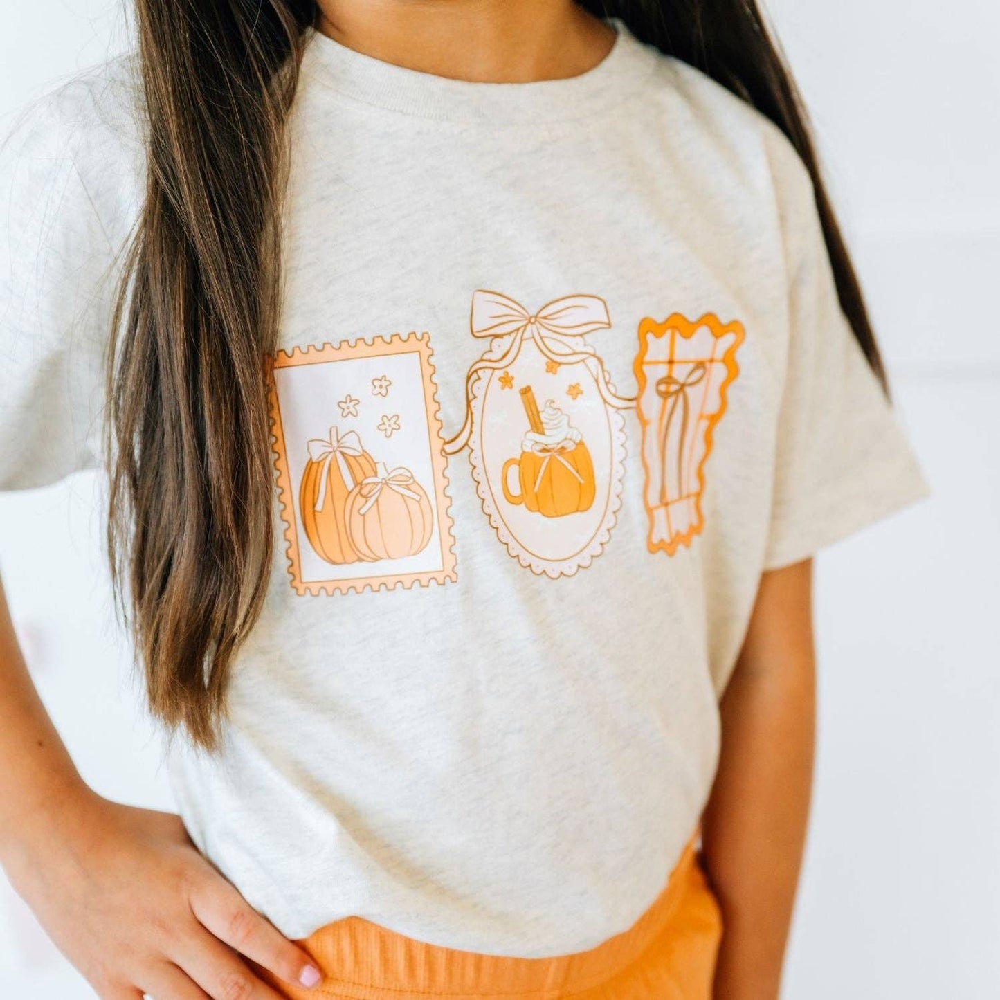 Pumpkin Cameo Short Sleeve T-Shirt - Kids Clothing Fall
