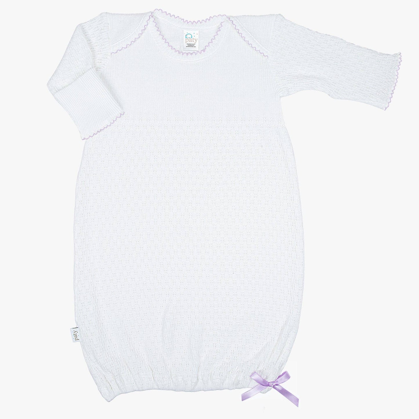 Paty Knit Overlap Shoulder Gown