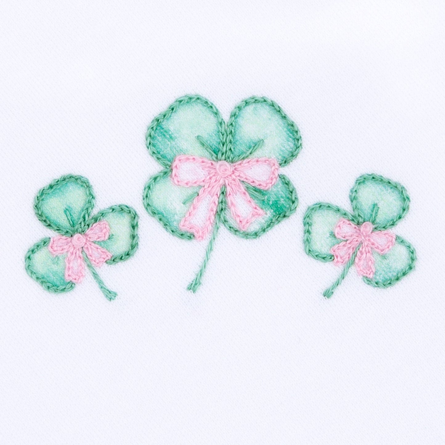 Lucky Little Ones Embroidered Bib - Pink
