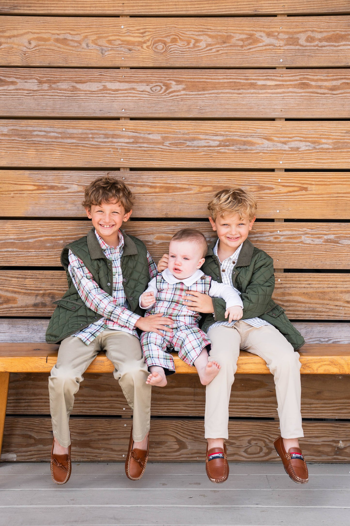 Rivers Reversible Boys Longall Creme Plaid 