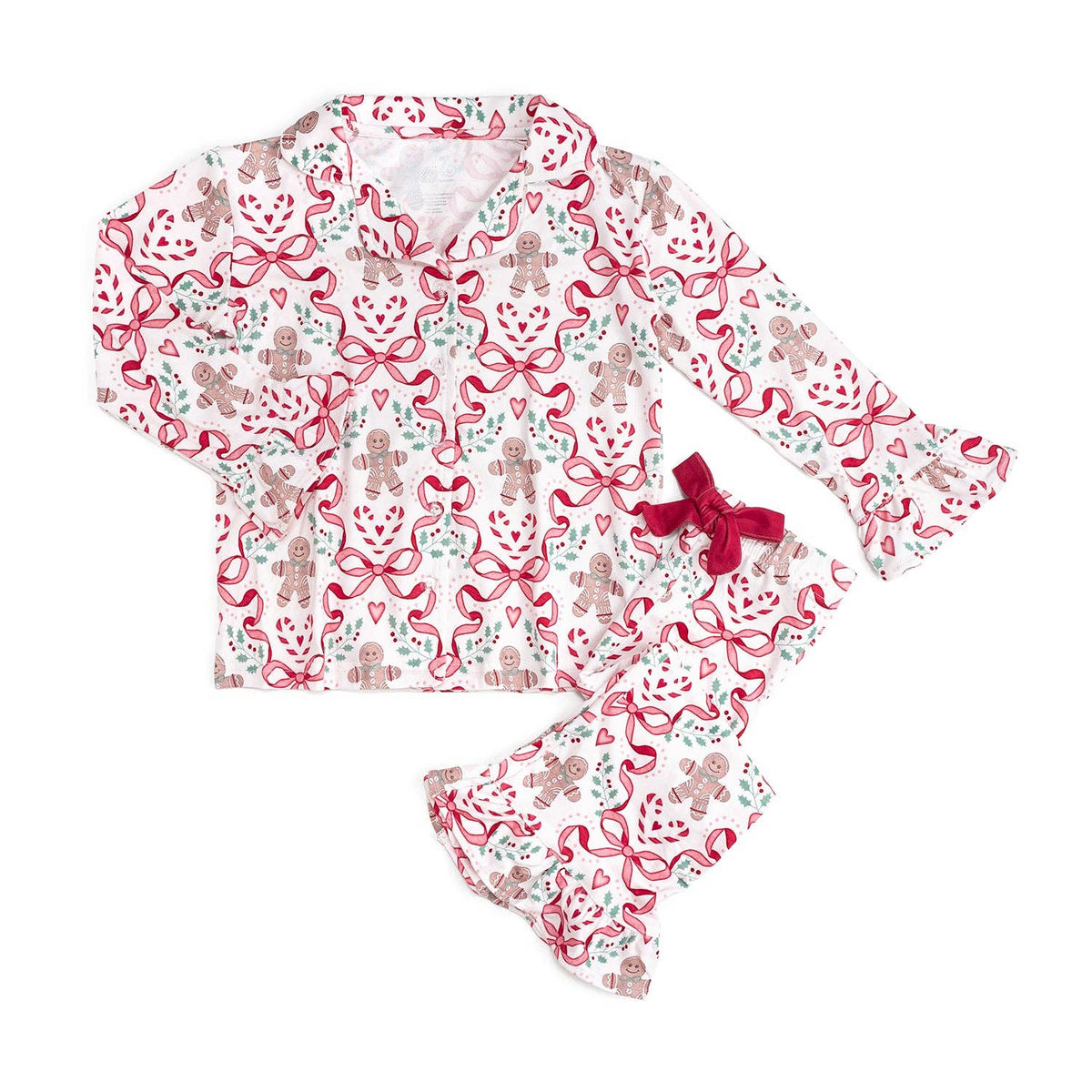 Gingerbread Trellis Christmas Lounge Set  - Mommy and Me
