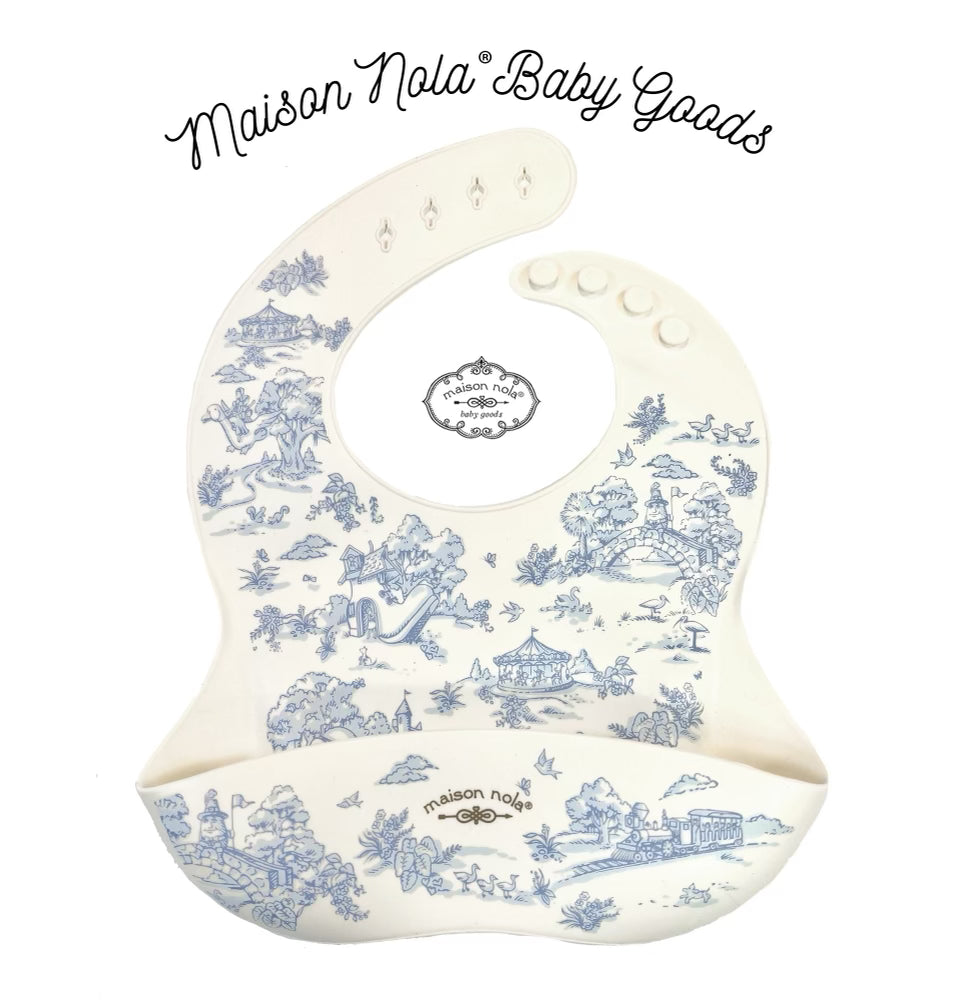 storyland toile silicone bib