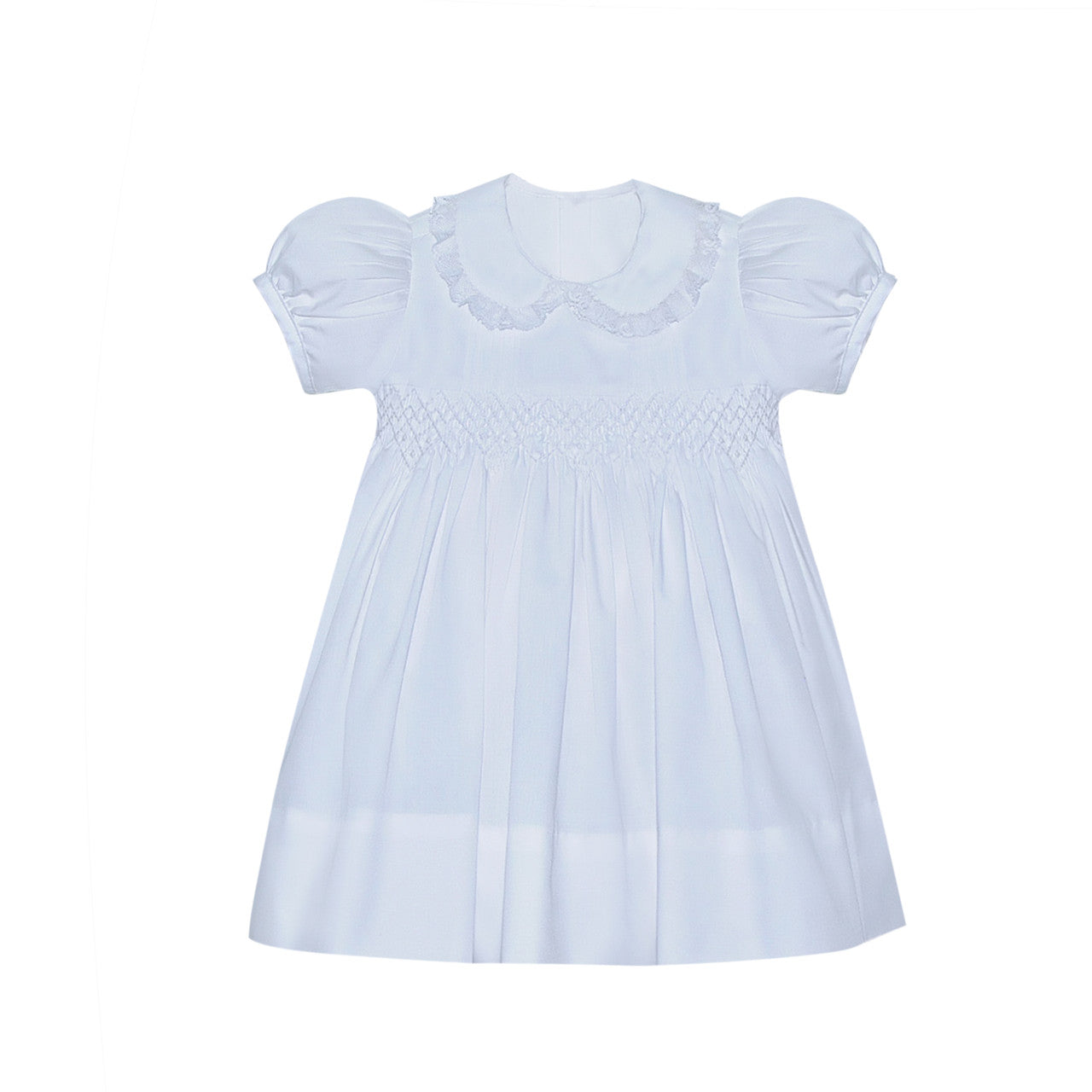 White smocked Finley dress