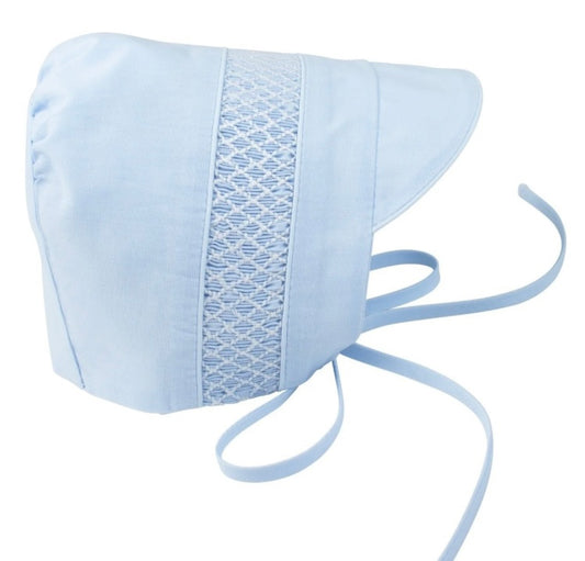 Feltman blue smocked bonnet